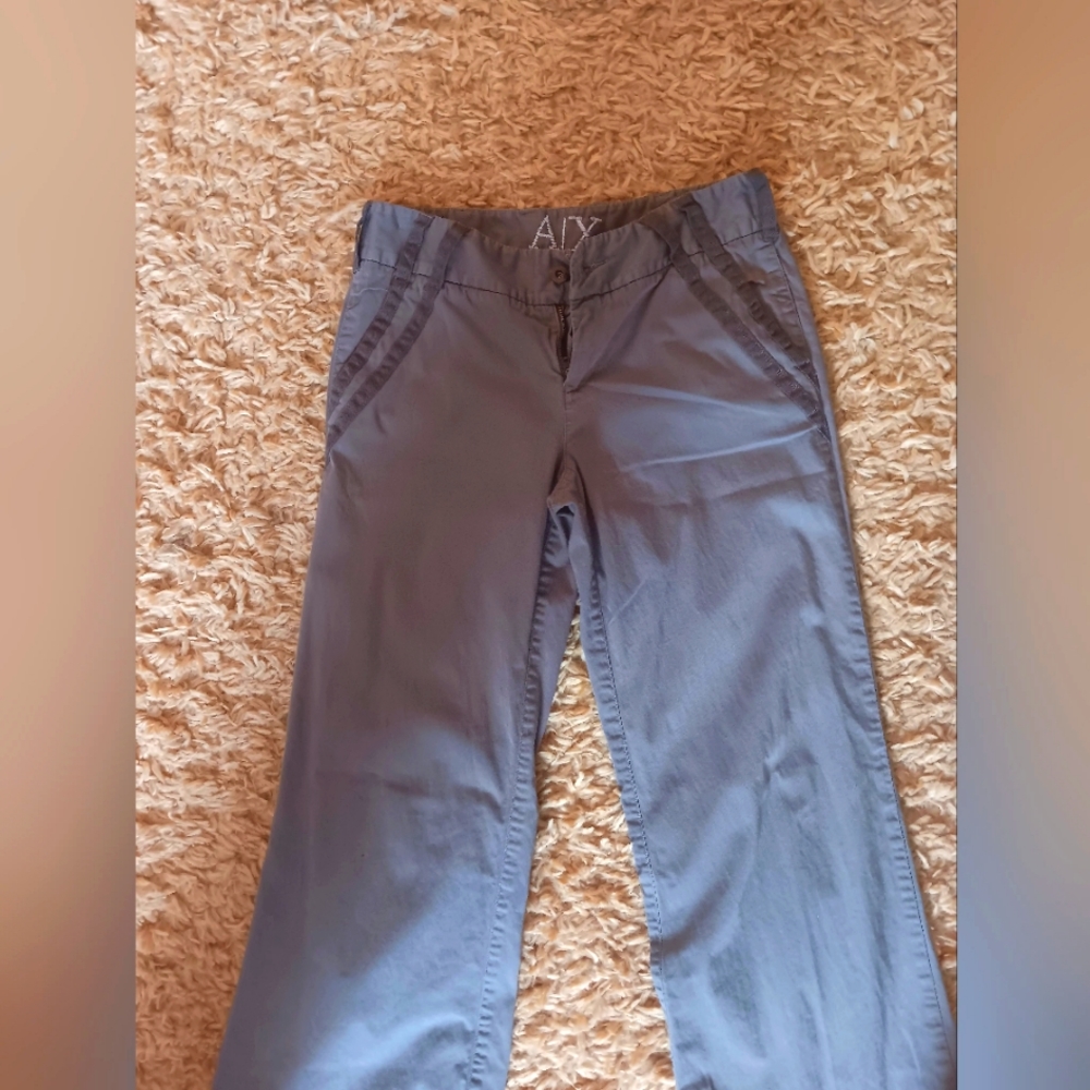 A/X wide leg trouser pants khaki/grey color size 4